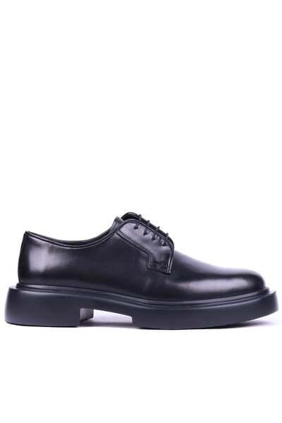 Shoetyle - Genuine Leather Black Color Casual Men's Shoes - 250-12-450