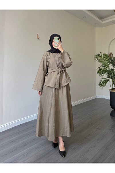 Esre Store Σετ με hijab - Χακί - Maxi