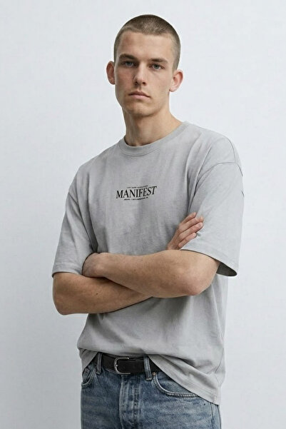 MATERIAL T-Shirt - Γκρι - Oversize