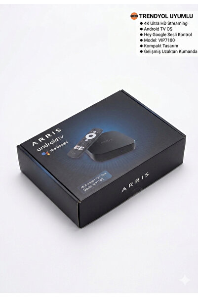 Arris VIP7100 4K UHD Android TV Box (Lisanslı & Google Asistan Destekli)