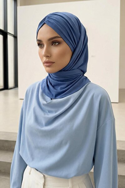 Aisha's Design Gotov za nošenje, stilski i udoban drapirani šal od češljanog ...