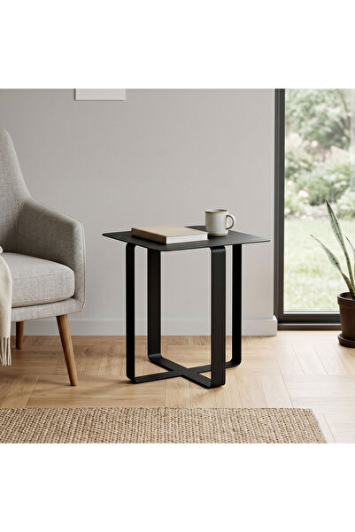 Artepera Frame S Metal Sehpa, Dekoratif Yan Sehpa, Modern Tasarım