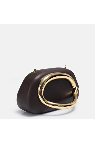 37Numara Βραδινή τσάντα - Καφέ - Ψεύτικο δέρμα