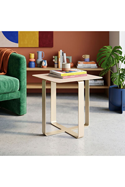 Artepera Frame S Metal Sehpa, Dekoratif Yan Sehpa, Modern Tasarım