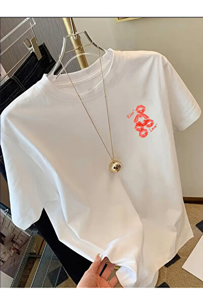 MAVİ YILDIZ Custom Printed Oversize Cotton Crew Neck T-Shirt Tshirt