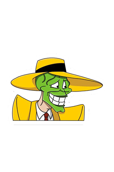 MegaSticker Maske the mask Sticker Araba, Motorsiklet, Kask, Laptop, Cam, Ahş...