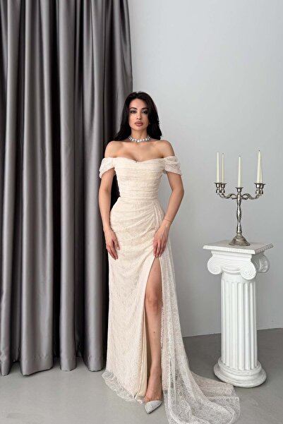 Serica Moda Βραδινό φόρεμα & φόρεμα χορού - Μπεζ - Γοργόνα