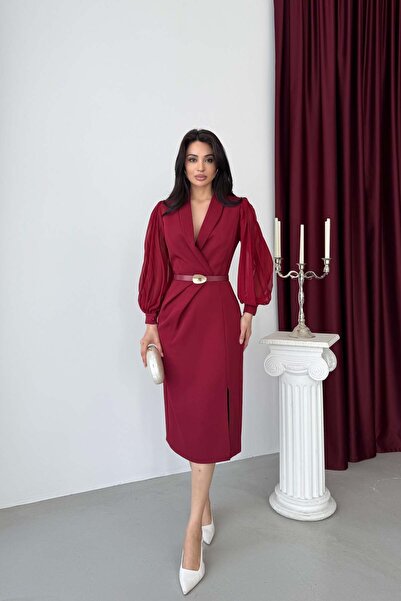 Serica Moda Βραδινό φόρεμα & φόρεμα χορού - Βουργουνδία - Διπλόμπρατσο