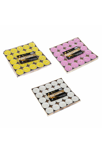 KULVARAVM 50 Li Tealight Mum Beyaz Tea Light 50 Adet Dekoratif Mum