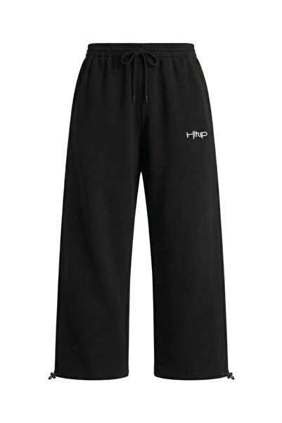 hitup Mevsimlik Nakışlı Premium Ayarlanabilir Paça Oversize Eşofman Altı