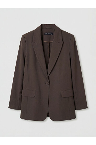 LC Waikiki Brown Women's Blazer Jacket by Güli̇s Gi̇yi̇m