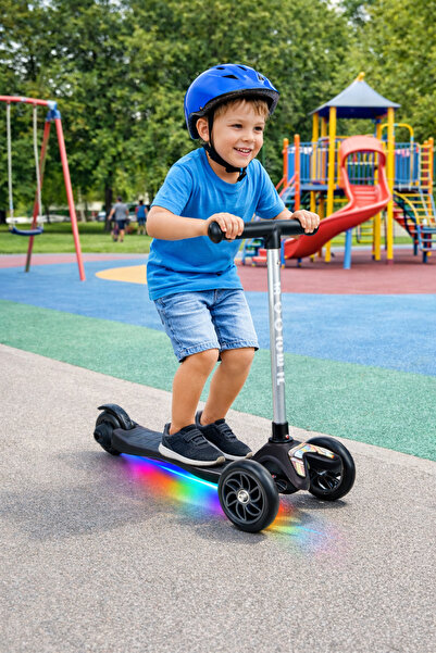 Tois Neo Frigola LED Işıklı 3 Tekerlekli Scooter — 4 Kademe, 50–65 Cm Yüksekl...