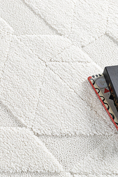 CarpetDiem Home Design ALMİNA-Bukleli Yumuşak İskandinav Oturma Odası-Salon-K...