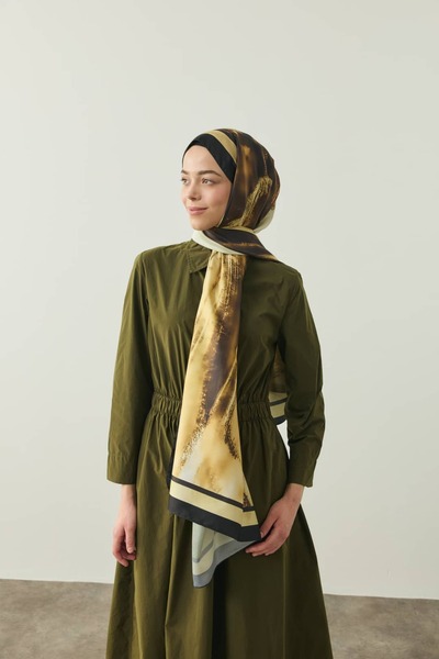 Modakaşmir Ravena Desen Twill Şal