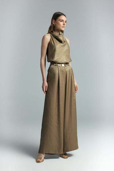 Sateen Παντελόνι - Χακί - Δεν προσδιορίζεται