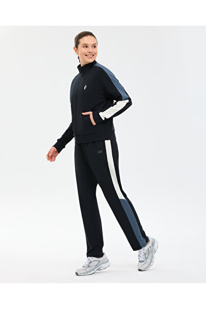 SKECHERS W Colour Block Track Suit Kadın Siyah Eşofman Takımı S2610027-3817