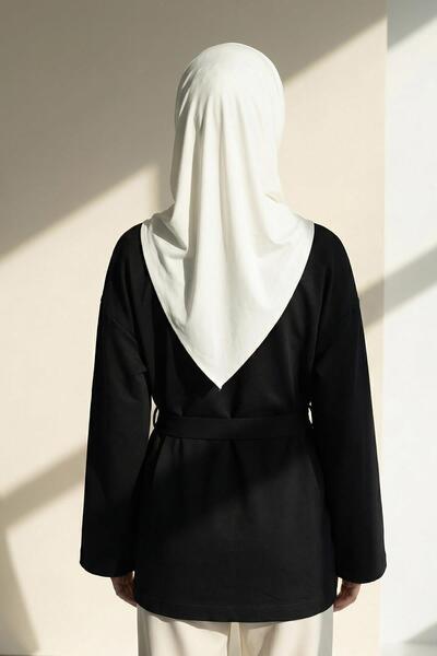 Aisha's Design Hazır Form, Şık ve Rahat Drapeli Kaymaz Penye Şal,CPS-95
