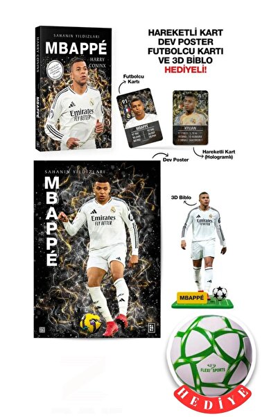Parodi Yayınları Sahanın Yıldızları-Mbappe 3D Biblo Hediyeli-Futbol Topu Hedi...