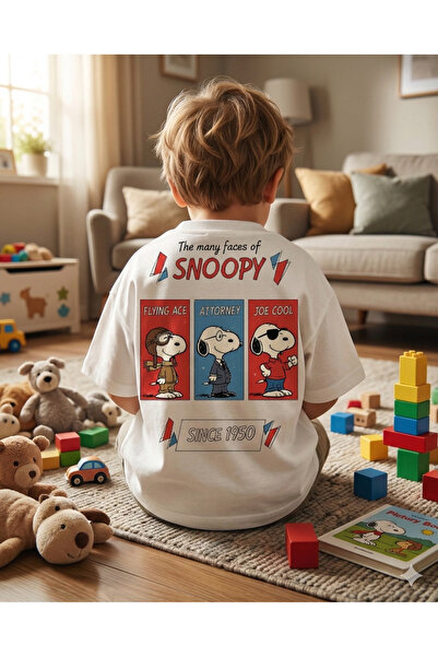 babytex Unisex Crew Neck Character Printed 100% Cotton Oversize T-Shirt for B...
