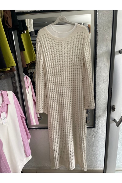 Yaren Moda Kadın triko ajur Elbise(ürün astarlıdır)S/M beden arası