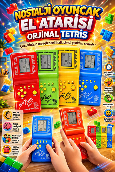 Anadolu Saray Nostaljik El Atarisi Tetris Oyunu Oyun Tetrisi Brick Game 9999 ...