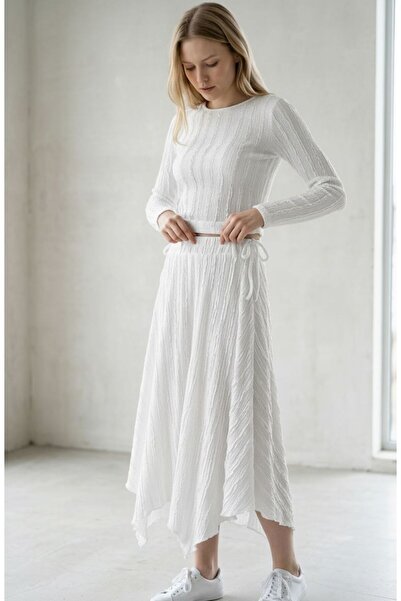 WYNA BOUTİQUE Textured Side-Raised Lining Double Set