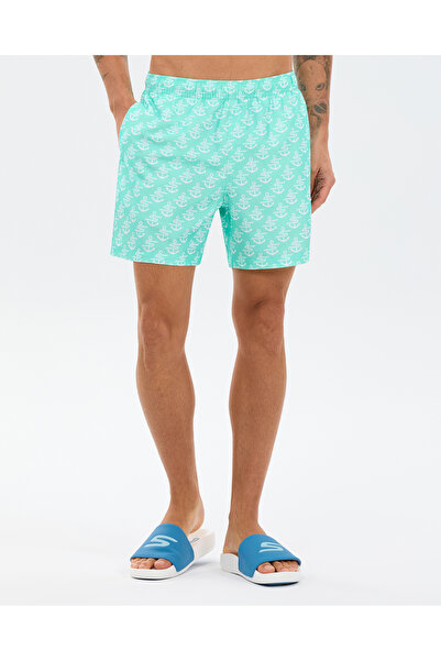 SKECHERS M 5 Inch Swimshort Erkek Mavi Deniz Şortu S2610133-1410