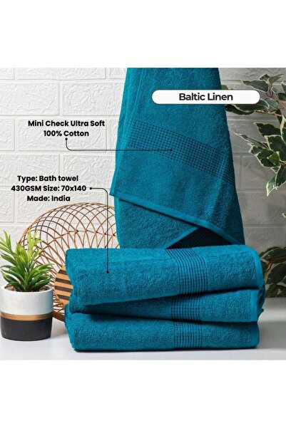 Baltic Linen 4-Pieces Bath Towels Set, 100% Cotton, Ultra Soft, Antibacterial...
