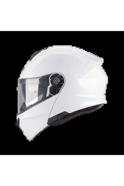 MT Genesis Sv Pure A0 Parlak Beyaz Çene Açılır Kask-XL