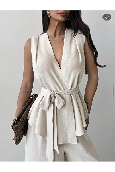 Get Crazy Σετ δύο τεμαχίων - Μπεζ - Μακρύ