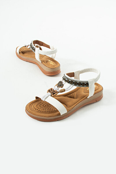 MERVESTORE Kalp Taşlı Sandalet