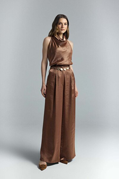 Sateen Παντελόνι - Καφέ - Δεν προσδιορίζεται