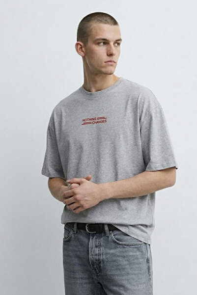 MATERIAL T-Shirt - Γκρι - Oversize