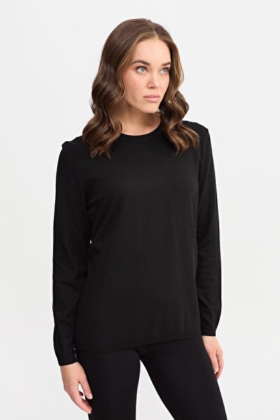 Desen Γυναικείο πουλόβερ Basic με λαιμόκοψη σε σχήμα Ο