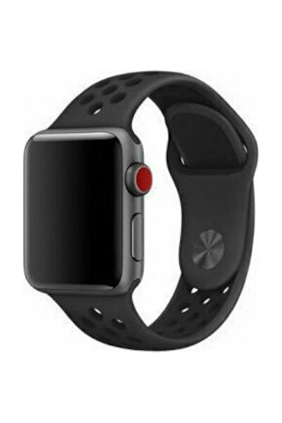 OEM QuickFit Λουράκι Σιλικόνης Μαύρο (Apple Watch 42/44/45mm)