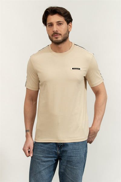 EA7 Erkek Bisiklet Yaka T-Shirt Çok Renkli