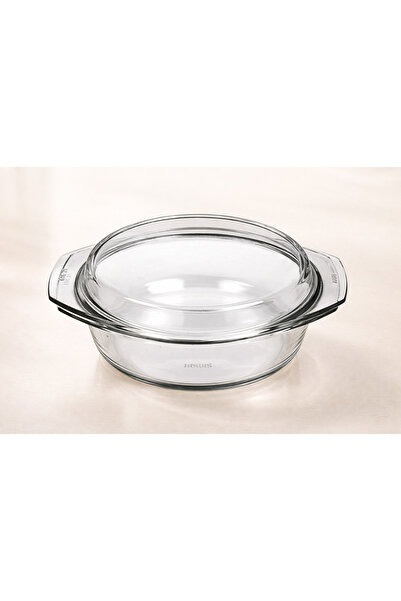 esdekor Borosilicate Glass Oven Dish with Lid 2.9 Lt Round Microwave and Oven...