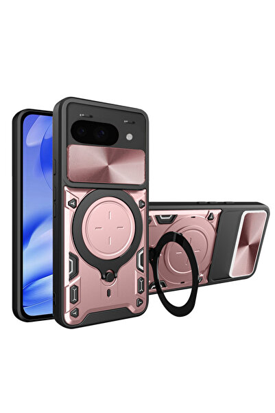 Stef's Cat Husa pentru Google Pixel 9a, Stef's Cat, CamGuard Pro, roz auriu