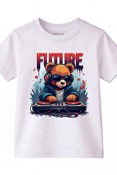 Funkaar Future DJ Bear Graphic Print T-shirt