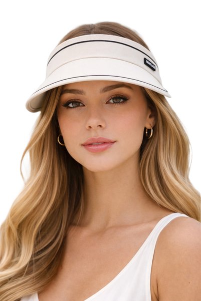 HatClub Exclusive Women's Summer Visor Hat Sun Protection Wide Brim Adjustable Model