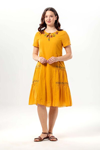 Eliş Şile Bezi Φόρεμα - Πολύχρωμο - Σύντομο