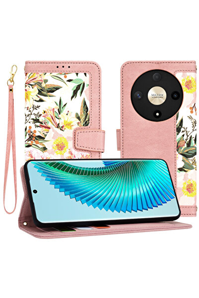 Techsuit Husa pentru Honor Magic6 Lite, FlipCraft, protectie antisoc, roz