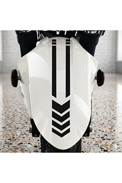 Fixelora Motosiklet Ön Çamurluk Ok ve Şerit Sticker 10 Renk - Universal Uyum ...