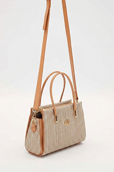 Lale Butik Levidor Τσάντα από σκληρό δέρμα με λεπτή λαβή και λεπτομέρεια με δ...