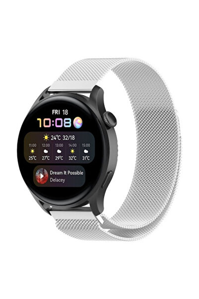 OEM Μιλανέζικο Μεταλλικό Ασημί Λουράκι (Huawei Watch 3 / Huawei Watch GT 2 Pro)