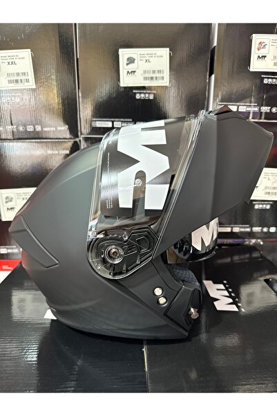 MT Helmets Genesis SV Pure mat siyah çene açılır kask