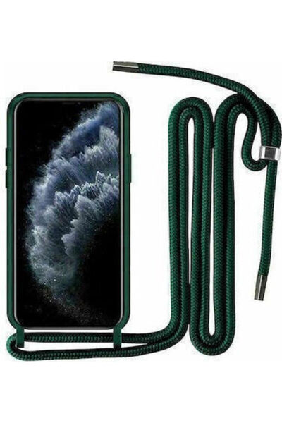 Borofone Θήκη σιλικόνης με λουράκι πράσινη για iPhone XS