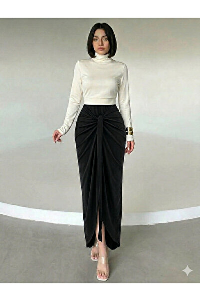 CNG MODA Λιτή φούστα - Μαύρο - Μακρύ