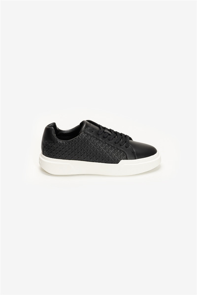 Calvin Klein Chunky Cupsole Laceup Lth Aop Herren-Sneaker Schwarz