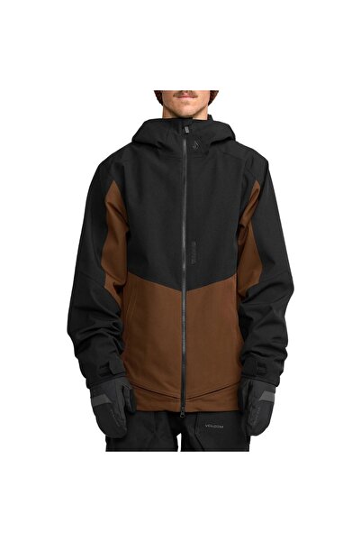Volcom Μπράιτον Μπουφάν Χιονιού με Πλήρες Φερμουάρ Καφέ